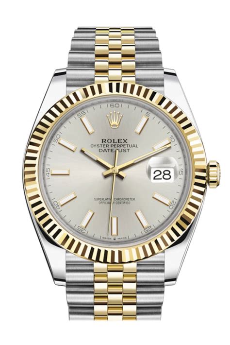 silver and gold rolex|rolex datejust 41 gold silver.